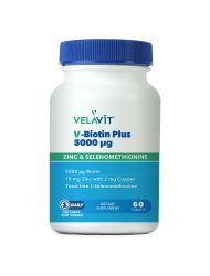 Velavit V-Biotin Plus 5000mcg Takviye Edici Gıda 60 Tablet