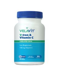 Velavit V-Iron & Vitamin C İçeren Takviye Edici Gıda 30 Tablet