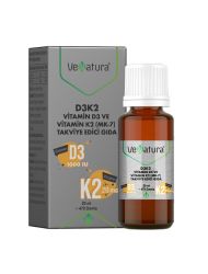 VeNatura D3K2 Vitamin D3 Ve Menaquinon 7 Takviye Edici Gıda 20 ml