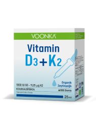 Voonka Vitamin D3+ K2 Takviye Edici Gıda 25 ml