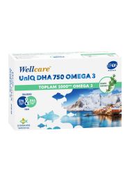 Wellcare UniQ DHA 750 Omega 3 Balık Yağı 30 Kapsül