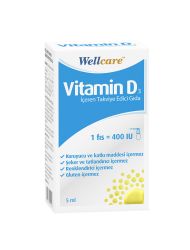 Wellcare Vitamin D3 İçeren Diyet Takviyesi 5 ml 1 Fıs 400 IU