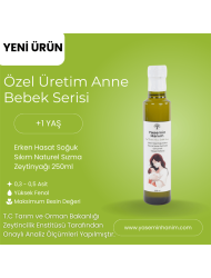 Anne Bebek Erken Hasat Soğuk Sıkım Naturel Sızma Zeytinyağı 250ml. Cam Şişe