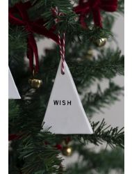 Yılbaşı El Yapımı Seramik 2 li Çam Ağacı Süsü Noel Joy Wish