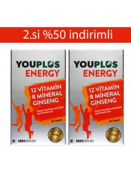 Youplus Energy Vitamin ve Mineral Kompleksi 2 x 30 Tablet - 2.%50 İndirimli