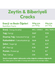 3 Paket Zeytin Biberiyeli Glutensiz Vegan Tohum Kraker Cracks 50gr